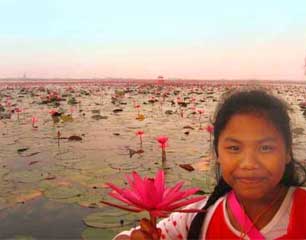 boat trip on the red lotus lake
